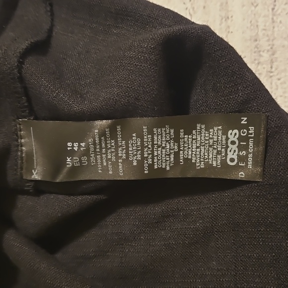 ASOS Women's Off the Shoulder Blouse Black Size 14 NWOT - Picture 7 of 7